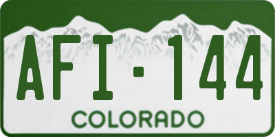 CO license plate AFI144