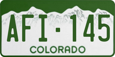 CO license plate AFI145