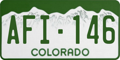 CO license plate AFI146