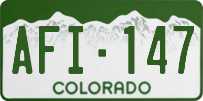 CO license plate AFI147