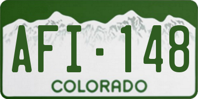 CO license plate AFI148