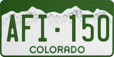 CO license plate AFI150