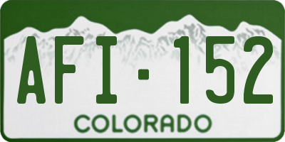 CO license plate AFI152