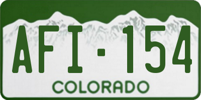 CO license plate AFI154