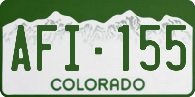 CO license plate AFI155