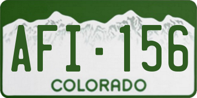 CO license plate AFI156