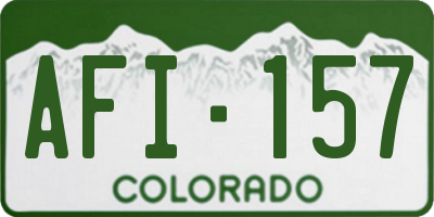 CO license plate AFI157