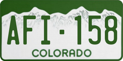 CO license plate AFI158