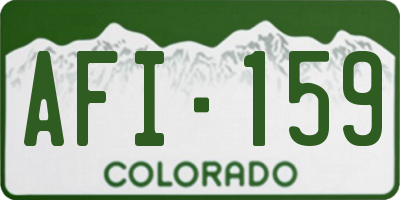 CO license plate AFI159