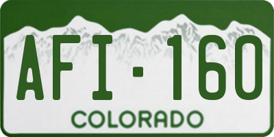 CO license plate AFI160