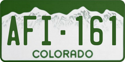 CO license plate AFI161
