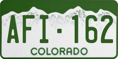 CO license plate AFI162