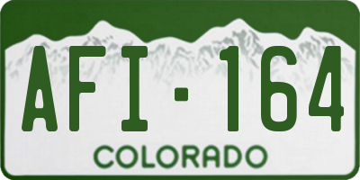 CO license plate AFI164