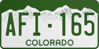 CO license plate AFI165