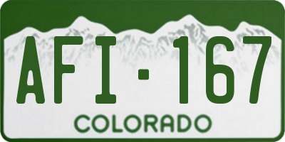 CO license plate AFI167