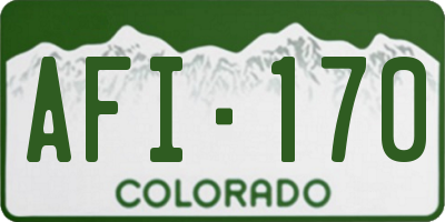 CO license plate AFI170