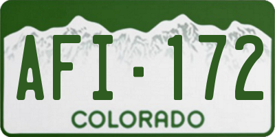CO license plate AFI172