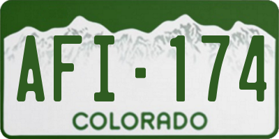 CO license plate AFI174