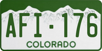 CO license plate AFI176