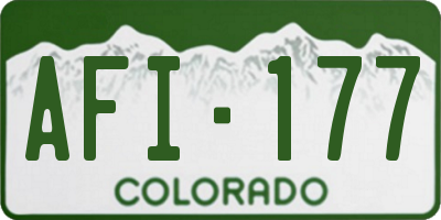 CO license plate AFI177