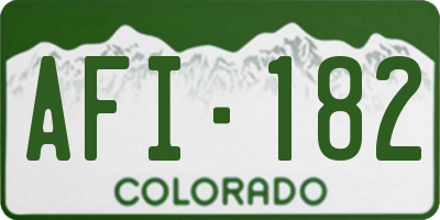 CO license plate AFI182