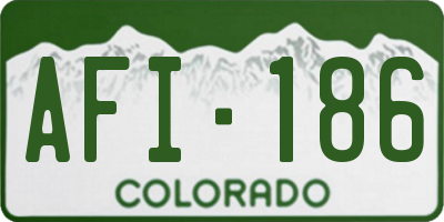 CO license plate AFI186