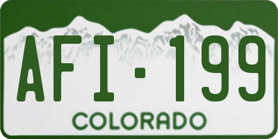 CO license plate AFI199