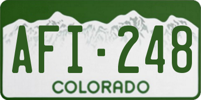 CO license plate AFI248