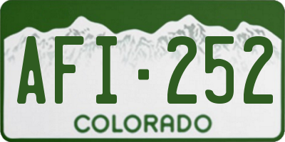 CO license plate AFI252