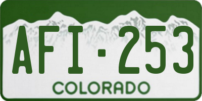 CO license plate AFI253