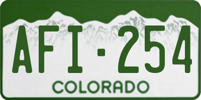 CO license plate AFI254
