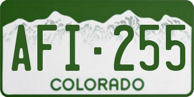 CO license plate AFI255