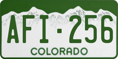 CO license plate AFI256