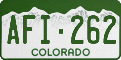 CO license plate AFI262