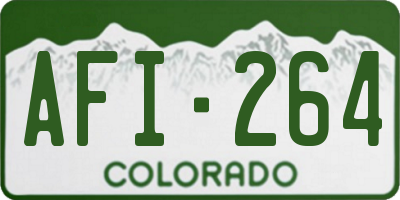 CO license plate AFI264