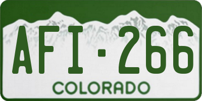 CO license plate AFI266