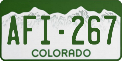 CO license plate AFI267