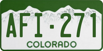 CO license plate AFI271