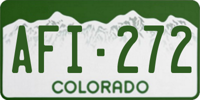 CO license plate AFI272