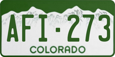 CO license plate AFI273