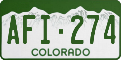 CO license plate AFI274
