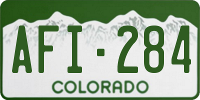 CO license plate AFI284