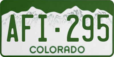 CO license plate AFI295