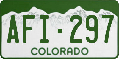 CO license plate AFI297