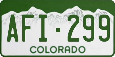 CO license plate AFI299
