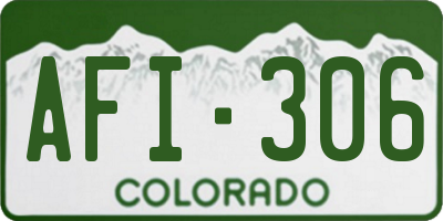 CO license plate AFI306
