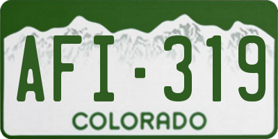 CO license plate AFI319