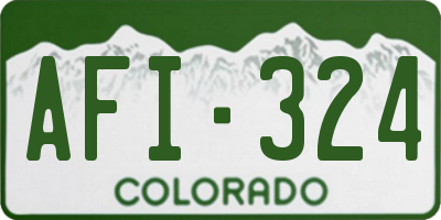 CO license plate AFI324