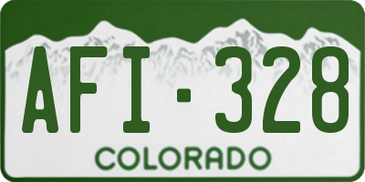 CO license plate AFI328