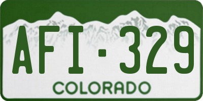 CO license plate AFI329
